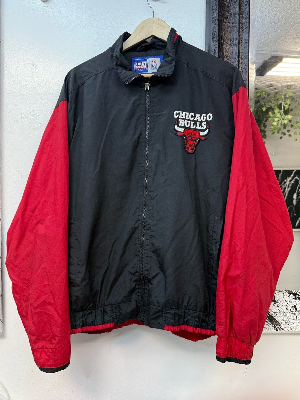NBA Chicago Bulls retro Black and Red Bomber Jacket